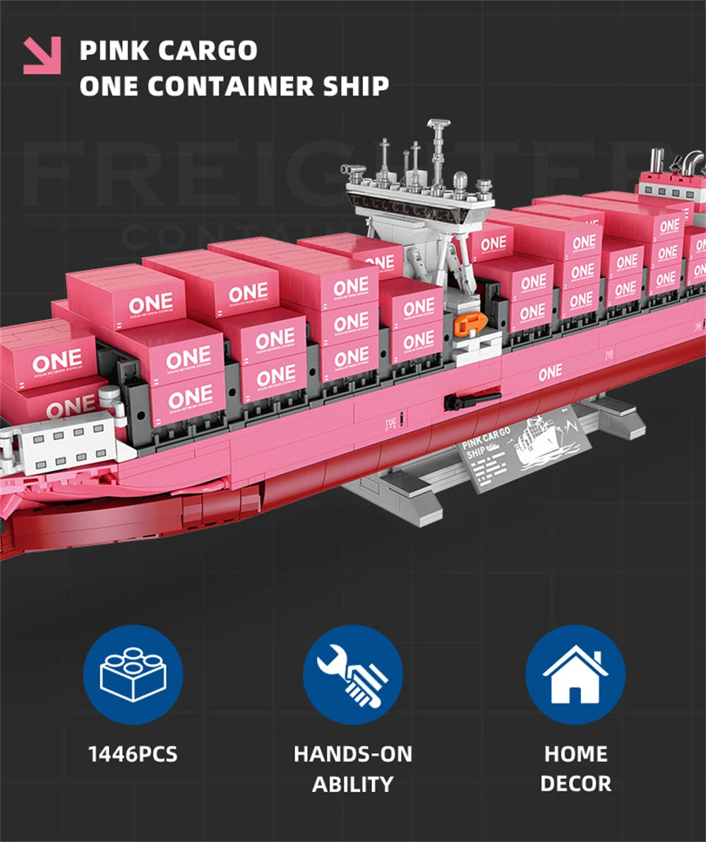 JIESTAR JJ9217 Bloques de Construcción de Modelo de Buque Portacontenedores