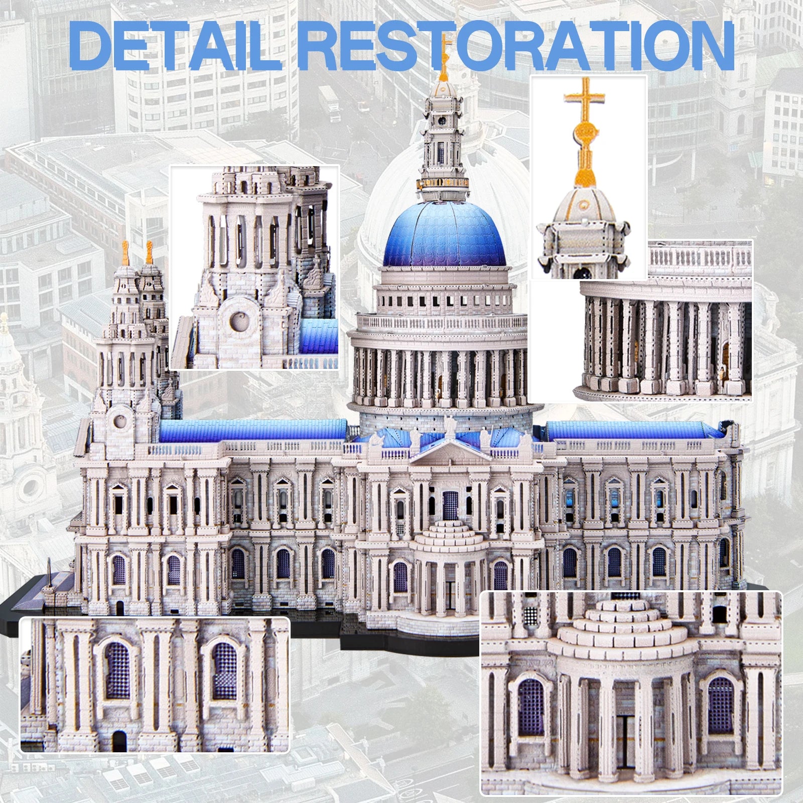 Piececool-Kits de modelos de Metal 3D, rompecabezas 3D de Metal de la catedral de San Pablo, Kit de manualidades para decoración del hogar, los mejores regalos