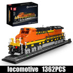 Mould King 12041 Tren técnico de juguete, conjunto de bloques de construcción de locomotora del norte RC