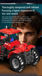 Mould King 17081/17082 juguetes técnicos para coche, Tractor articulado RC Challenger