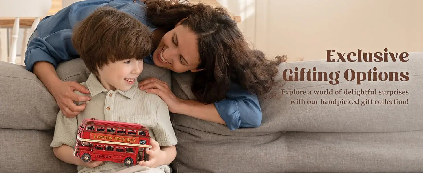Robotime rolife London Tour Bus 3D rompecabezas de madera modelo de madera coche de juguete para construir manualidades coleccionables regalos para niños niñas