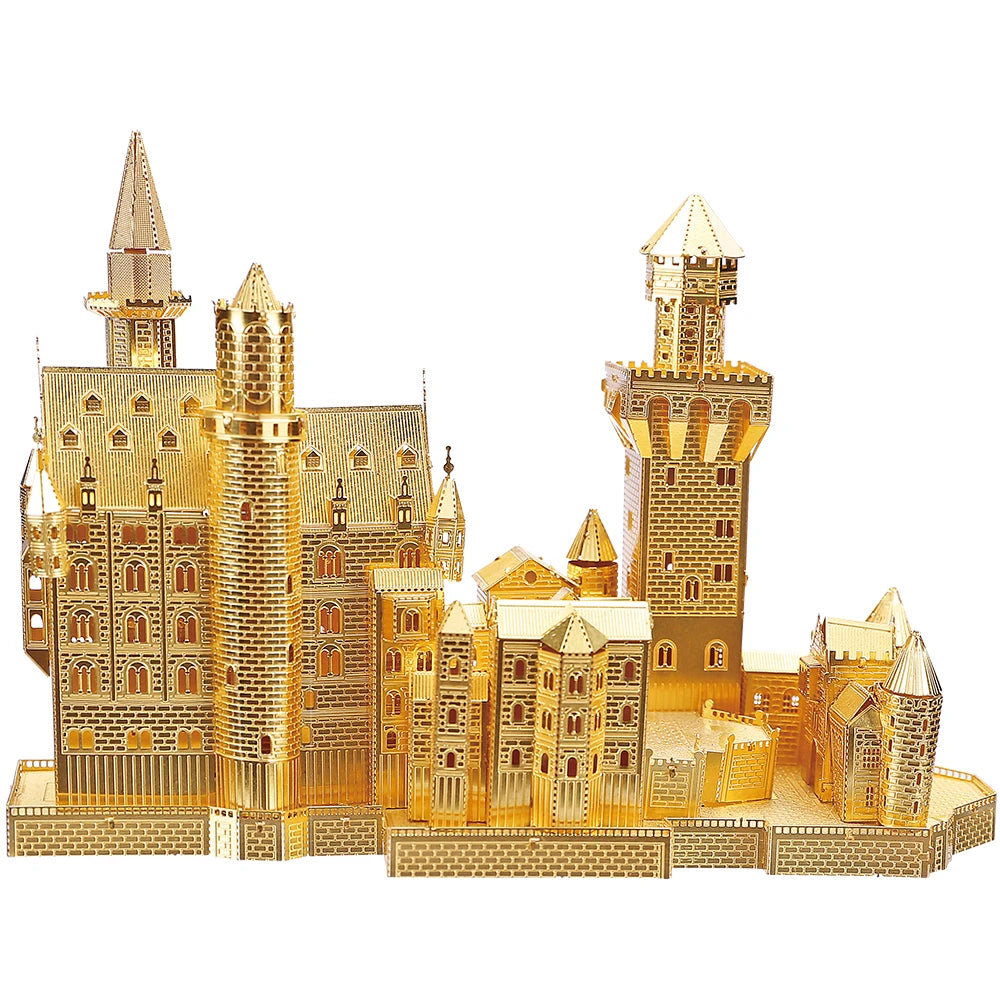 Piececool-rompecabezas de Metal 3D para adultos y adolescentes, modelo de Castillo