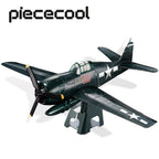 Piececool-rompecabezas de Metal 3D  rompecabezas de GRUMMAN F6F HELLCAT, Kits de modelos juguete DIY, rompecabezas