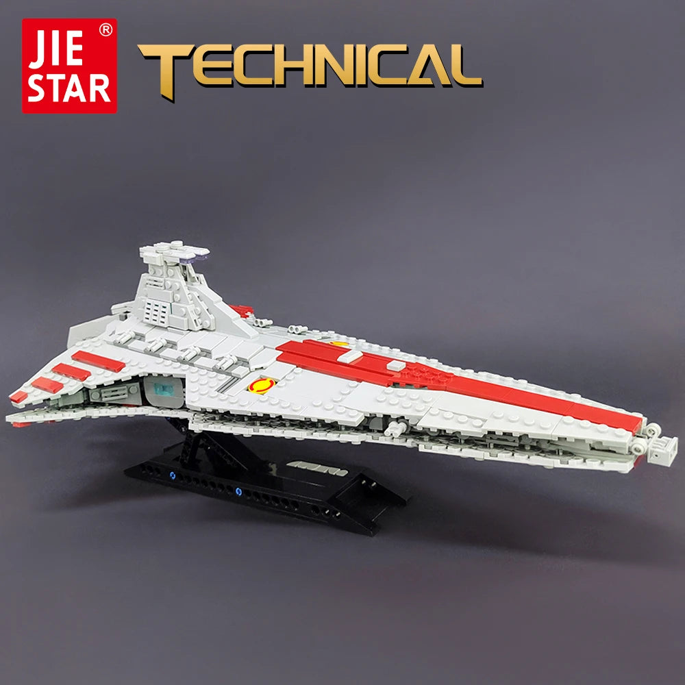 JIESTAR 67106 - Nave Espacial de Juguete, Bloques de Construcción Técnicos, Modelo de Nave de Ataque Venator de Alta Tecnología
