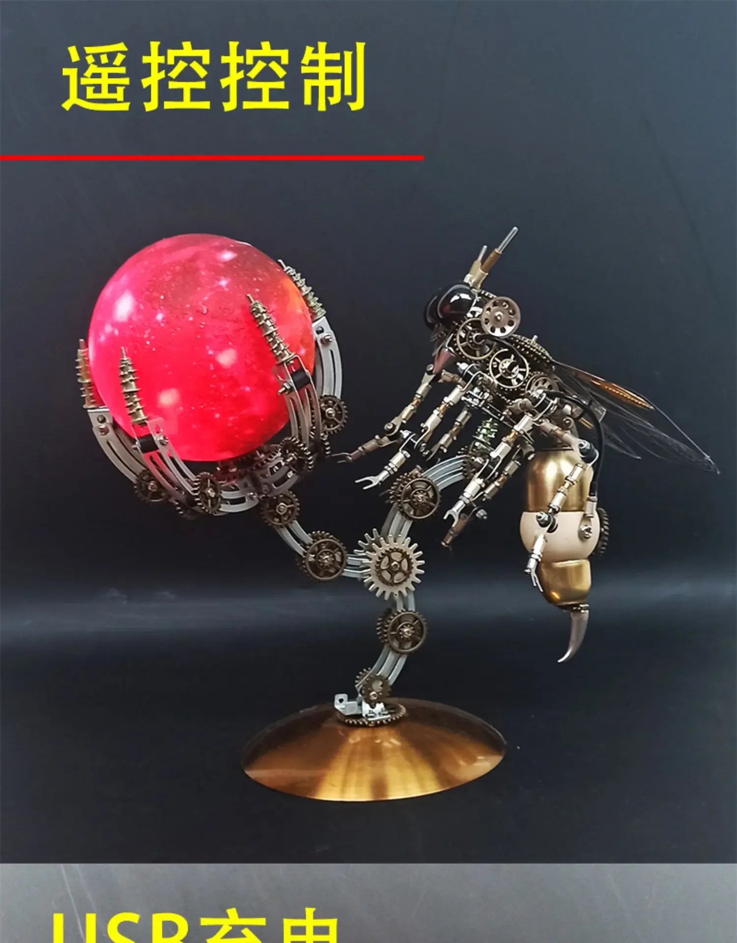 Wasp Mchanical Spider Octopus-rompecabezas 3D, Kit de modelo de Metal con herramientas de montaje