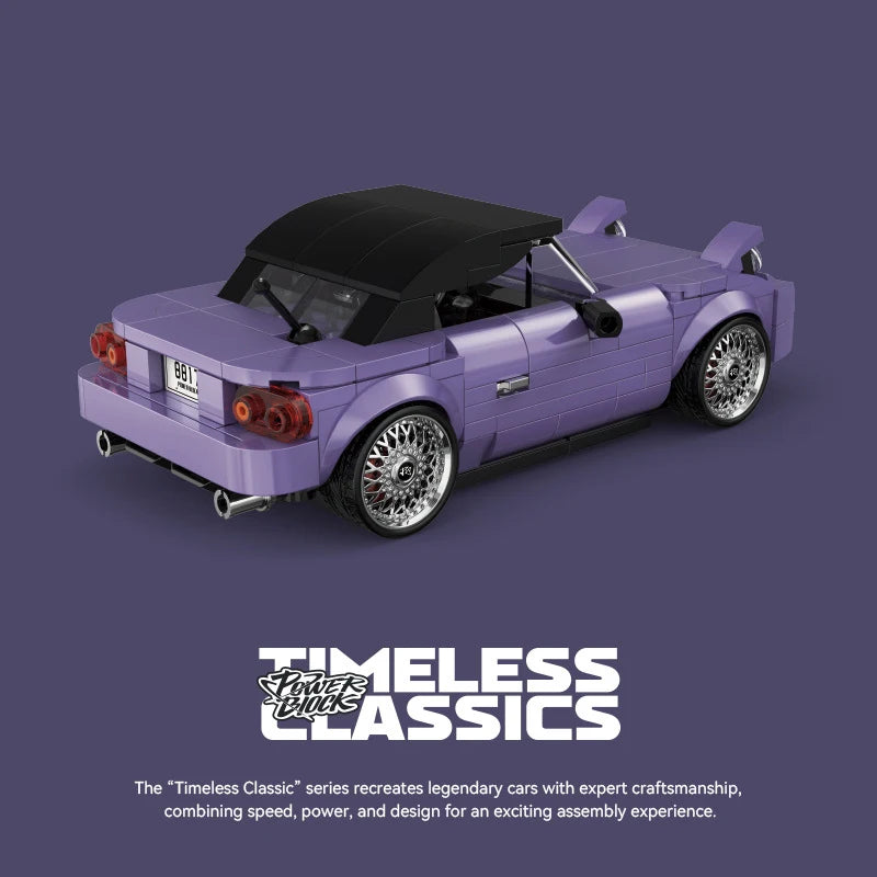 370 unidades - MOC técnico MIYATA: bloques de construcción de coches de carreras de velocidad PB8817