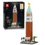 Bloques de construcción de torre de reloj de San Mark, modelo arquitectónico renacentista
