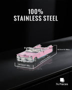 Piececool Kits de modelos de metal 3d Imán de nevera Cabriolet rosa clásico