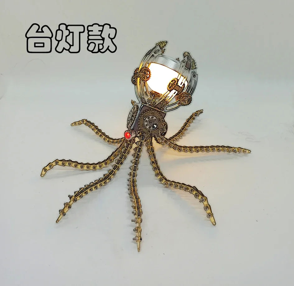 Wasp Mchanical Spider Octopus-rompecabezas 3D, Kit de modelo de Metal con herramientas de montaje