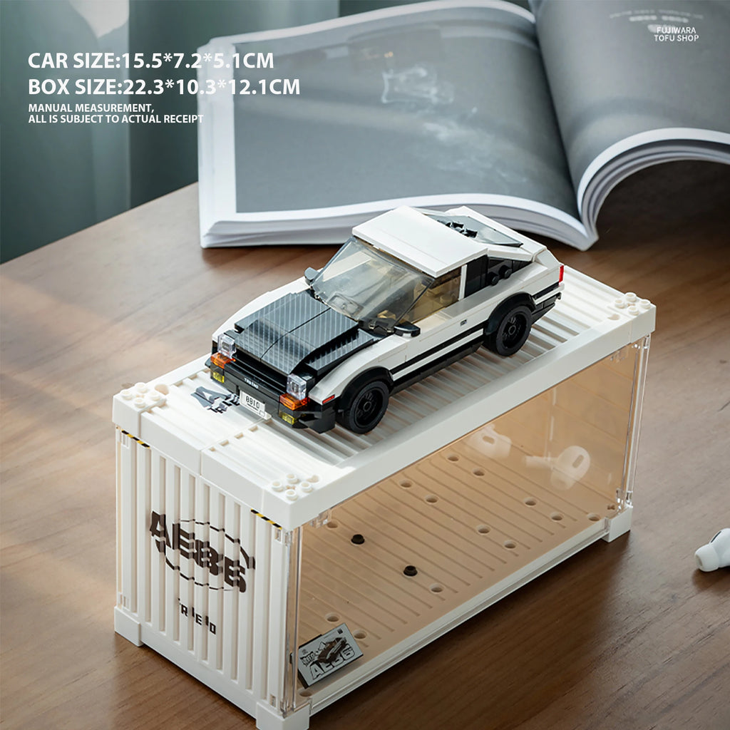 Bloques de construcción de automóviles deportivos AE86 con contenedor de exhibición PB8810