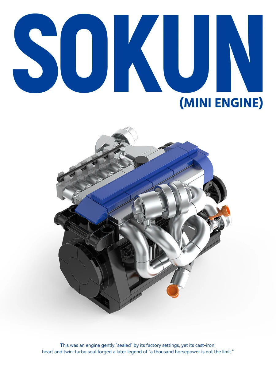248 Piezas de Bloques de Construcción de Motor 2JZ-GTE Mini, PB8869A, Superauto Técnico SOKUN, Ladrillos Decorativos de Motor de Vehículo