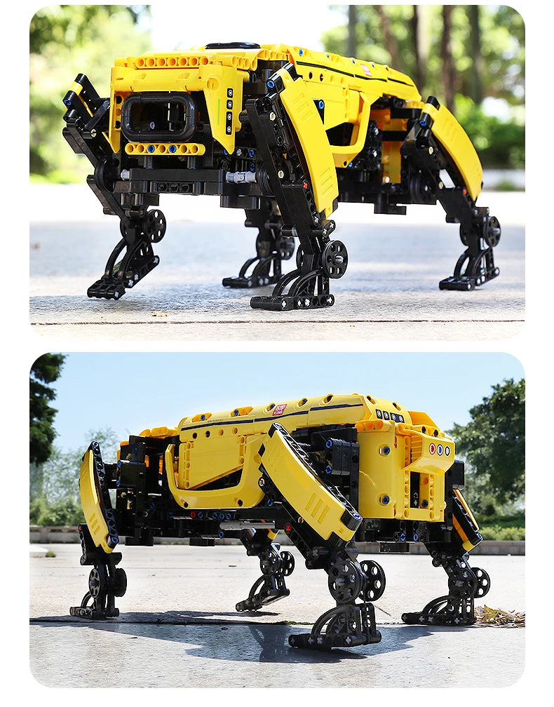MOULD KING-Robot técnico motorizado de juguete modelo de perro grande de Boston Dynamics, AlphaDog, bloques de construcción 15066/15075