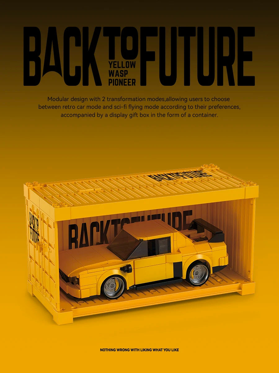 583 Uds.  bloques de construcción de Regreso al futuro PB8826, vehículo de carreras
