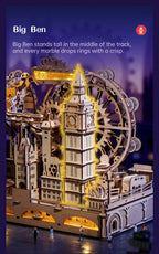 Robotime-rompecabezas de madera 3D, Kit de construcción de mármol, modelo de ciudad de Londres con luces, rompecabezas mecánico DIY para adultos y adolescentes