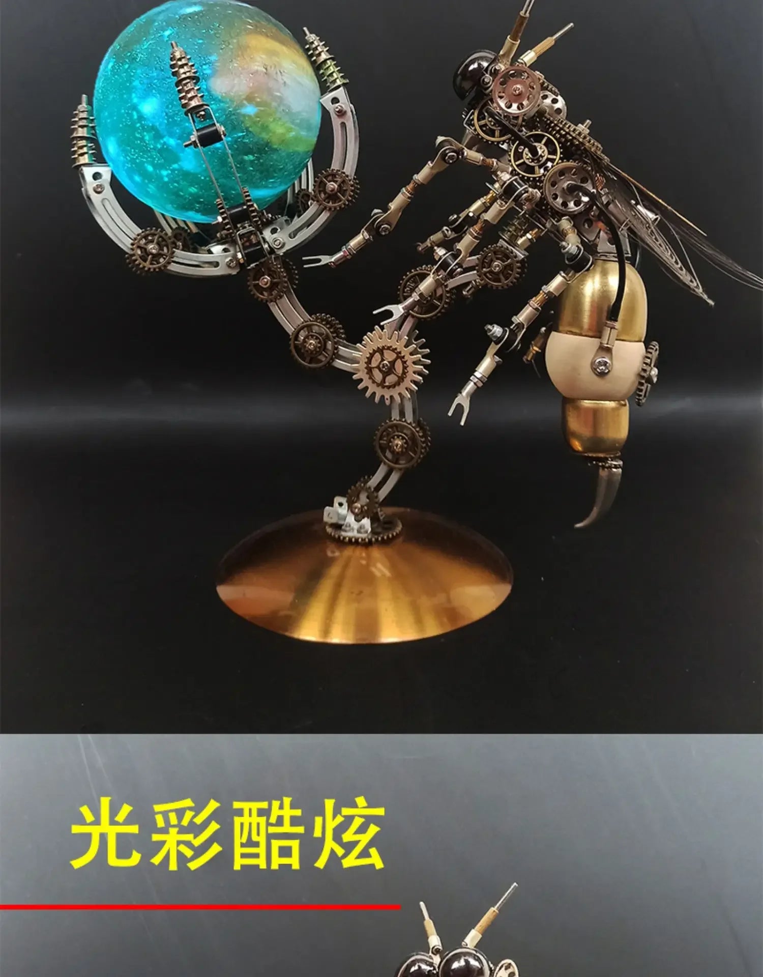 Wasp Mchanical Spider Octopus-rompecabezas 3D, Kit de modelo de Metal con herramientas de montaje