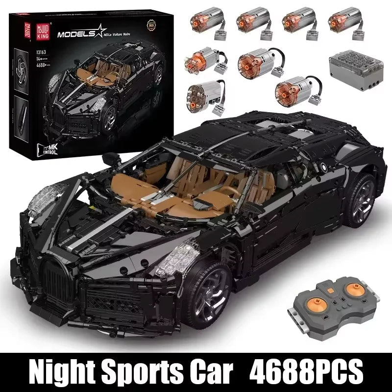 Mould King-bloques de construcción de coche técnico para niños, juguete de modelo de coche de carreras deportivo con Control remoto