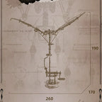 Rompecabezas 3D de ala de dragón, Kit de Metal, Kits de construcción de modelos Diy, montaje DIY, rompecabezas mecánicos Steampunk