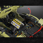 Bloques de construcción del superdeportivo técnico Lamb V12, 2527 piezas, escala 1:8, MOC City Speed