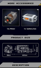Mould King 10200, juguetes técnicos para motor de coche