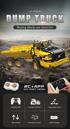 MOULD KING-coche técnico de ingeniería  vehículo de juguete, aplicación RC, camión de basura
