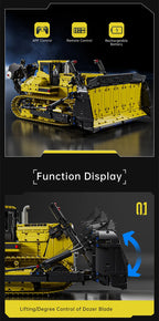 Mould King 17049 coche de juguete técnico la aplicación RC PR766 Bulldozer montaje de bloques de construcción camión ladrillo