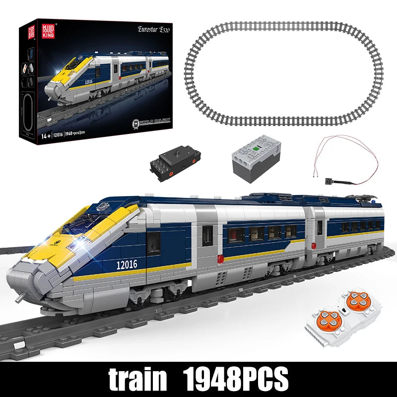 Mould King 12016 juguetes técnicos del coche el bloque de construcción del tren motorizado Europa Star E320