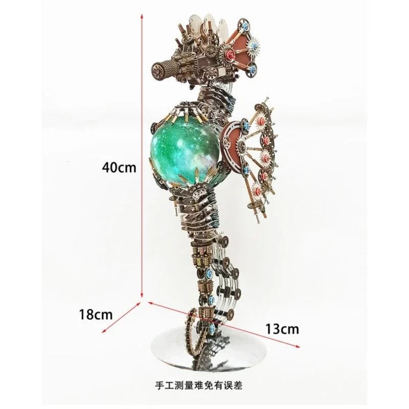 Rompecabezas 3d, Kit de modelo de Metal de caballito de mar mecánico, juguetes de caballito de mar Steampunk, Kits de montaje DIY