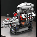 Mould King 10225, juguetes de motor técnico, conjunto de bloques de construcción de motor motorizado V8