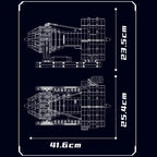 Mould King 10141-bloques de construcción de automóviles técnicos, conjunto de modelo de Motor de avión motorizado