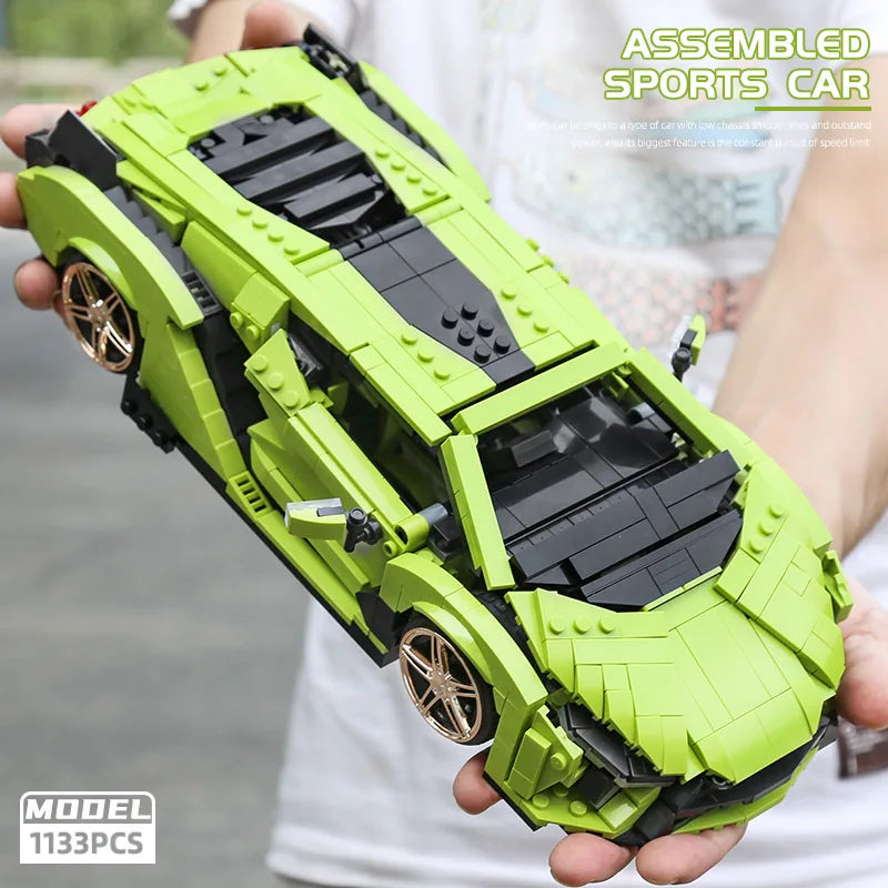 Mould King-bloques de construcción de coches técnicos para niños, juguete de ladrillos para armar coche de carreras deportivo Sian
