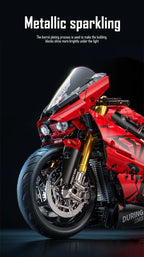 ToylinX-Juego de bloques de construcción de motocicletas 1:5, 2024 Uds., modelo de súper moto de carreras técnicas