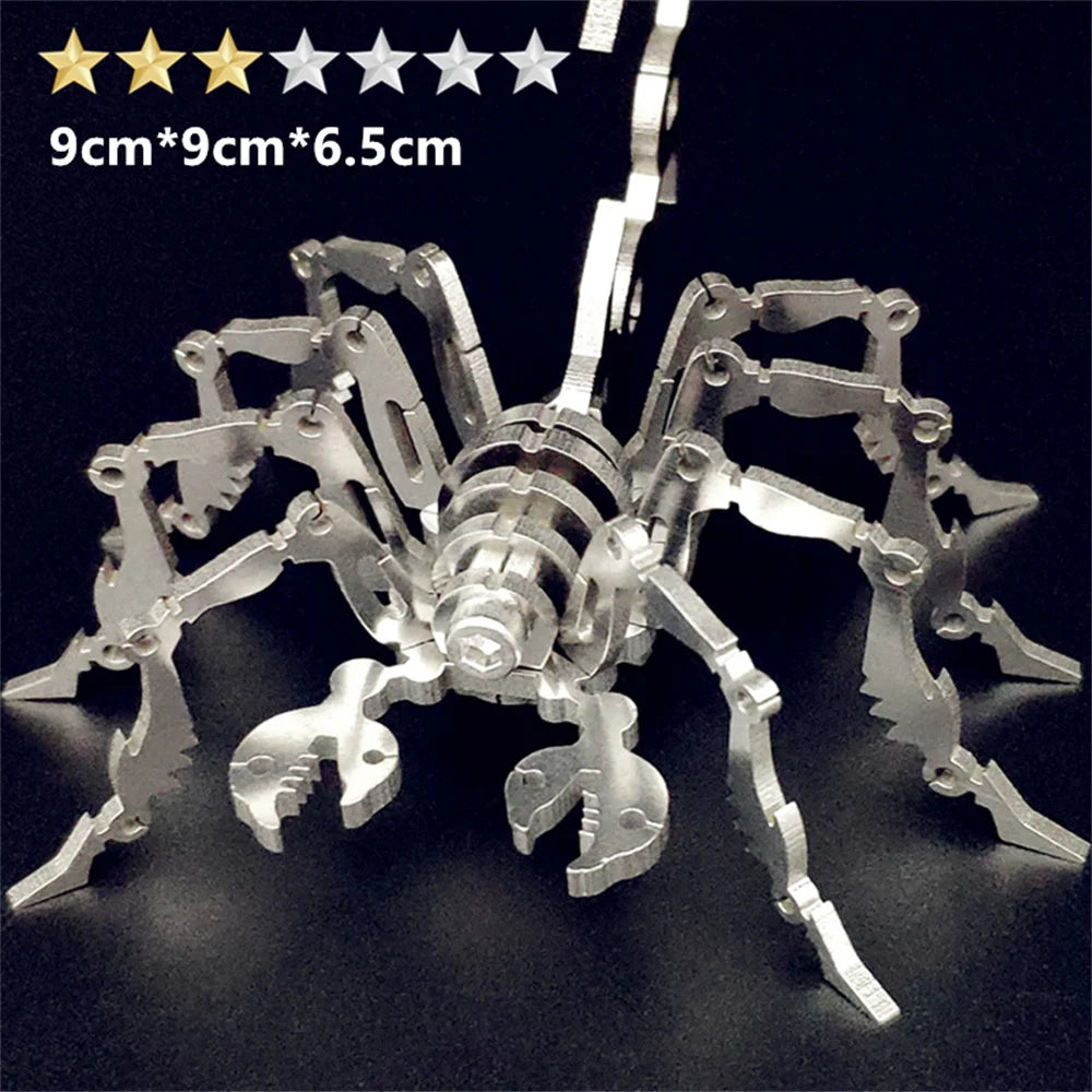 Microworld-juegos de rompecabezas de Metal 3D, Kits de modelos Spider King, Warcraft de acero, rompecabezas ensamblado DIY