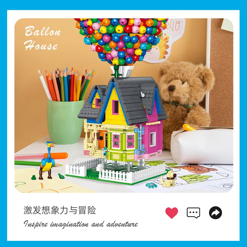 JIESTAR JJ9047 modelo de casa de globos adornos de escritorio Modular City Street View