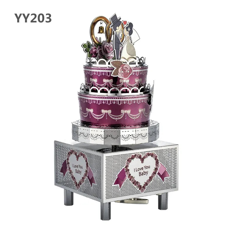 Microworld rompecabezas 3D regalo constelación amor tema caja de música giratoria Kits DIY rompecabezas