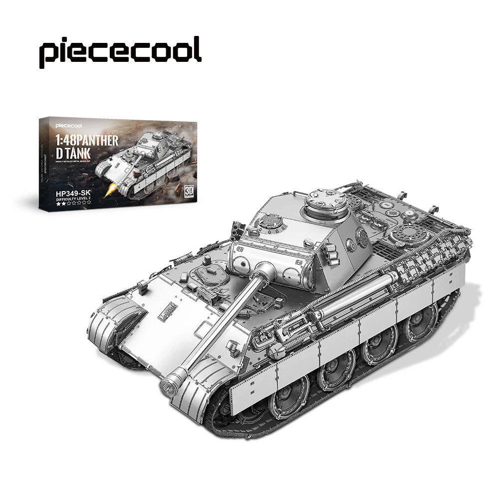 Piececool-rompecabezas de Metal 3D 1:48 Panther D, modelo de tanque