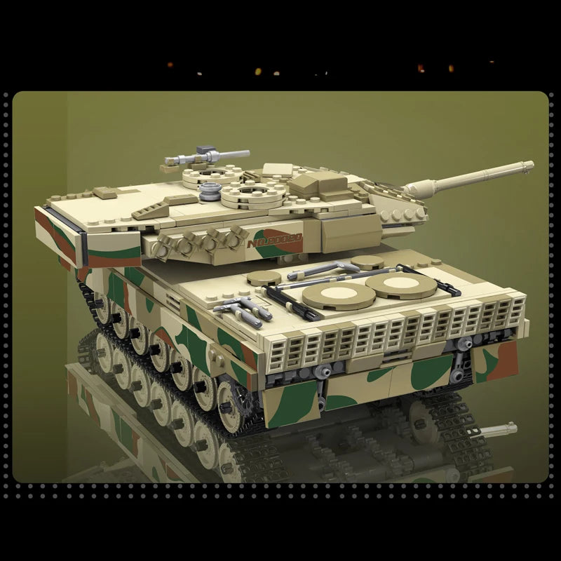 MOLD KING 20020 Alemania Leopard 2 tanque de batalla principal bloques de construcción técnicos