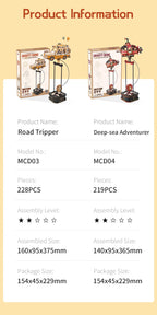 Kit de construcción de modelos Robotime Rokr Gravity Swing, kit de rompecabezas de madera 3D, kit de Papá Noel en trineo, kit de pescador oceánico, los mejores regalos para adultos.