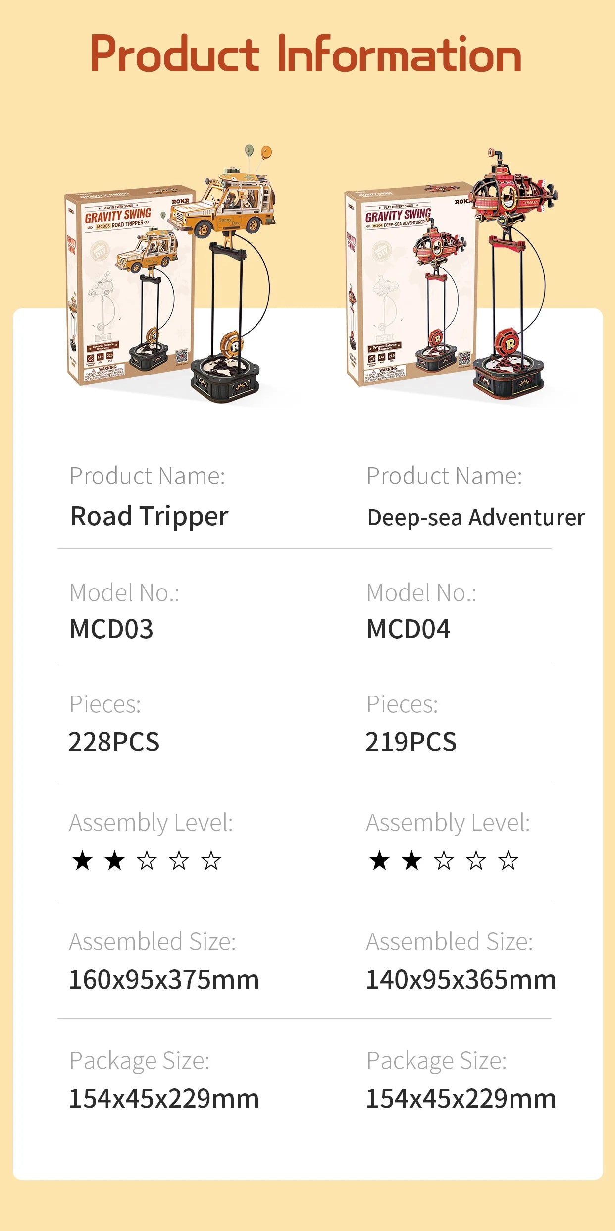 Kit de construcción de modelos Robotime Rokr Gravity Swing, kit de rompecabezas de madera 3D, kit de Papá Noel en trineo, kit de pescador oceánico, los mejores regalos para adultos.