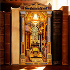 Kit de Bricolaje Robotime Book Nook, Kit en Miniatura con Luces, Biblioteca de las Maravillas, Kits de Modelos Booknook para Decoración de Escritorio y Librería