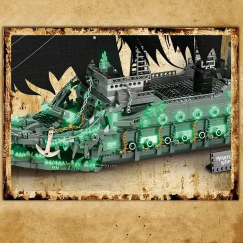 Juego de bloques de construcción de barco fantasma