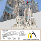 Piececool-rompecabezas de Metal 3D, Kits de construcción de modelos de La Sagrada Família