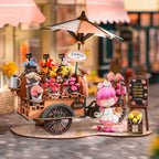 Robotime Rompecabezas de madera 3D Kit de carrito de flores Decoración Manualidades Regalos Kits de modelos para adultos Mujeres Niñas Niños