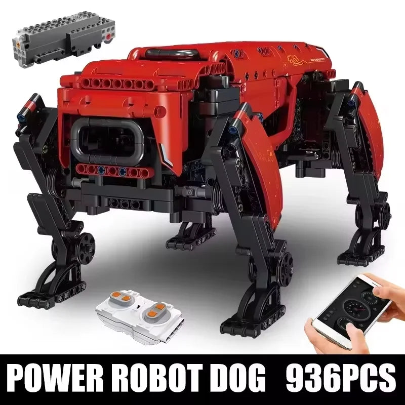 MOULD KING-Robot técnico motorizado de juguete modelo de perro grande de Boston Dynamics, AlphaDog, bloques de construcción 15066/15075