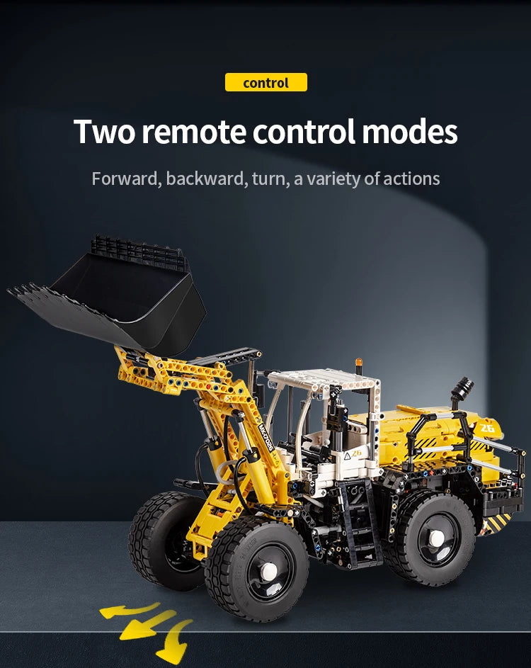 Mould King 17026 coche de juguete técnico, cargador neumático con Control remoto L550