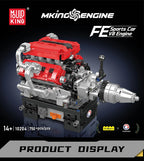 Mould King 10204 juguetes técnicos de motor de coche el nuevo coche deportivo Motorzied FE V8