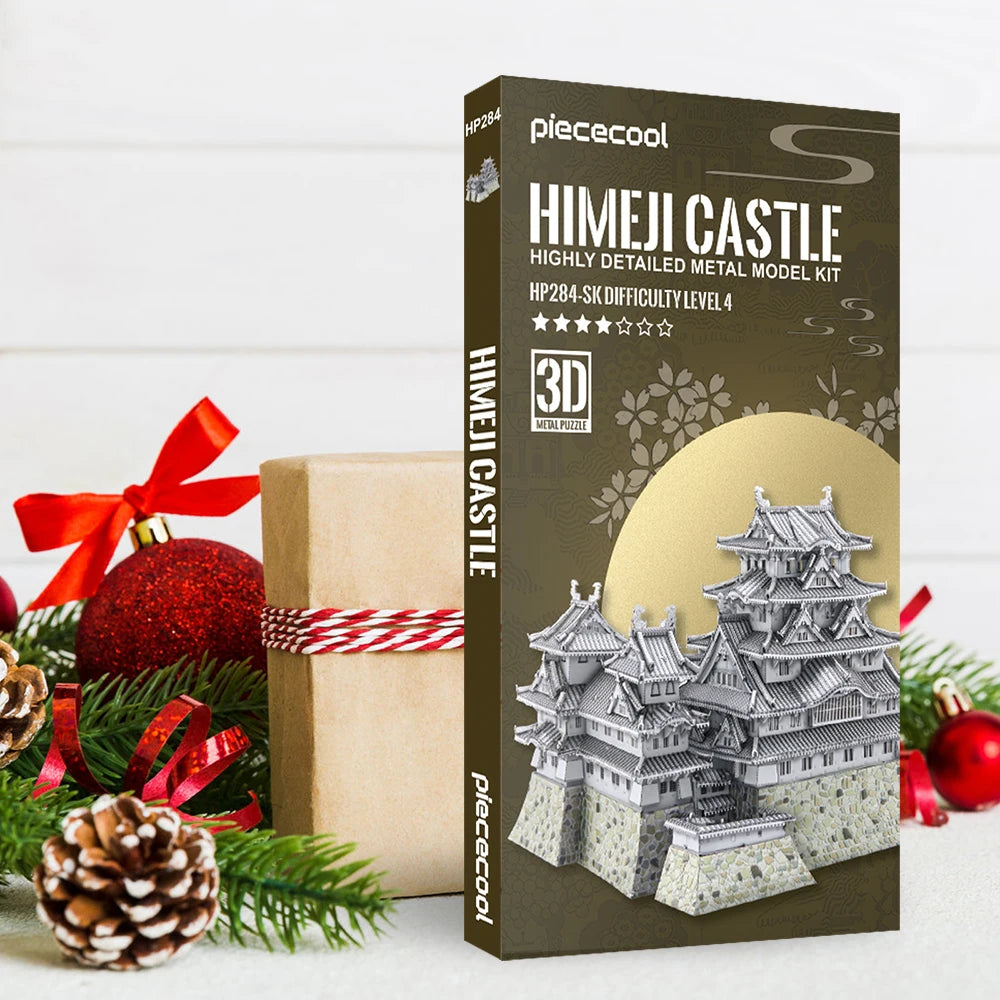 Piececool-rompecabezas de Metal 3D, Kits de modelos de ensamblaje de Castillo Himeji-jo
