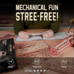 Robotime Rokr-Metralladora de barril giratorio, modelo de juguete, Kit de construcción, juguetes geniales, pasatiempos, rompecabezas de madera 3D para hombres y mujeres LQA01