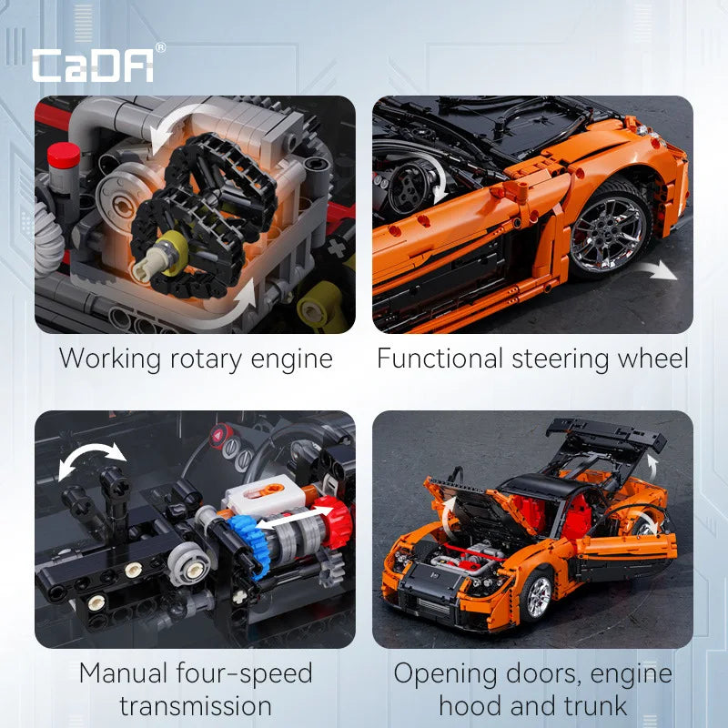 Cada 1:8 diseño MOC Artemy Zotov coche de carreras Mazda RX-7 RC