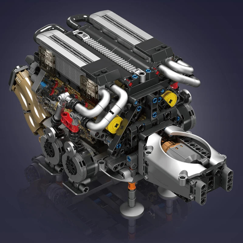 Mould King-bloques de construcción de piezas de coche técnico, motor W16 para BGT, supercoche