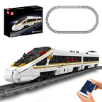 Mould King 12015 Tren técnico de juguete, locomotora RC Fuxing EMU